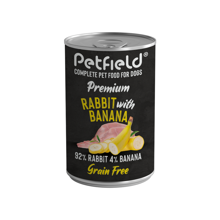 Petfield Wetfood Dog Rabbit & Banana 400g