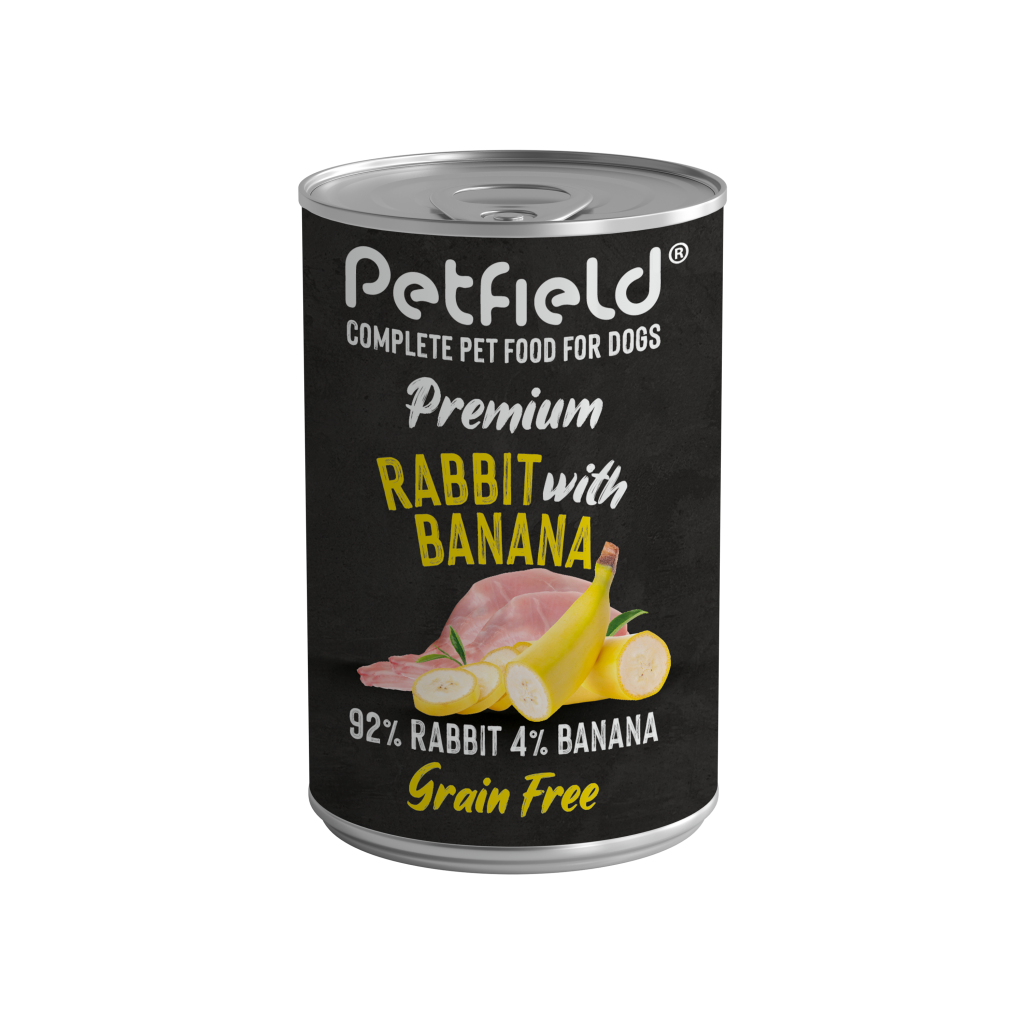 Petfield Wetfood Dog Rabbit & Banana 400g