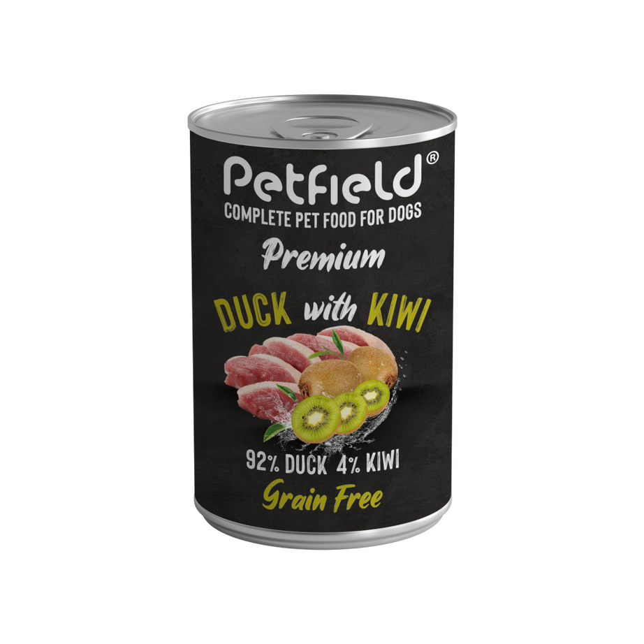 Petfield Wetfood Dog Duck & Kiwi 400g