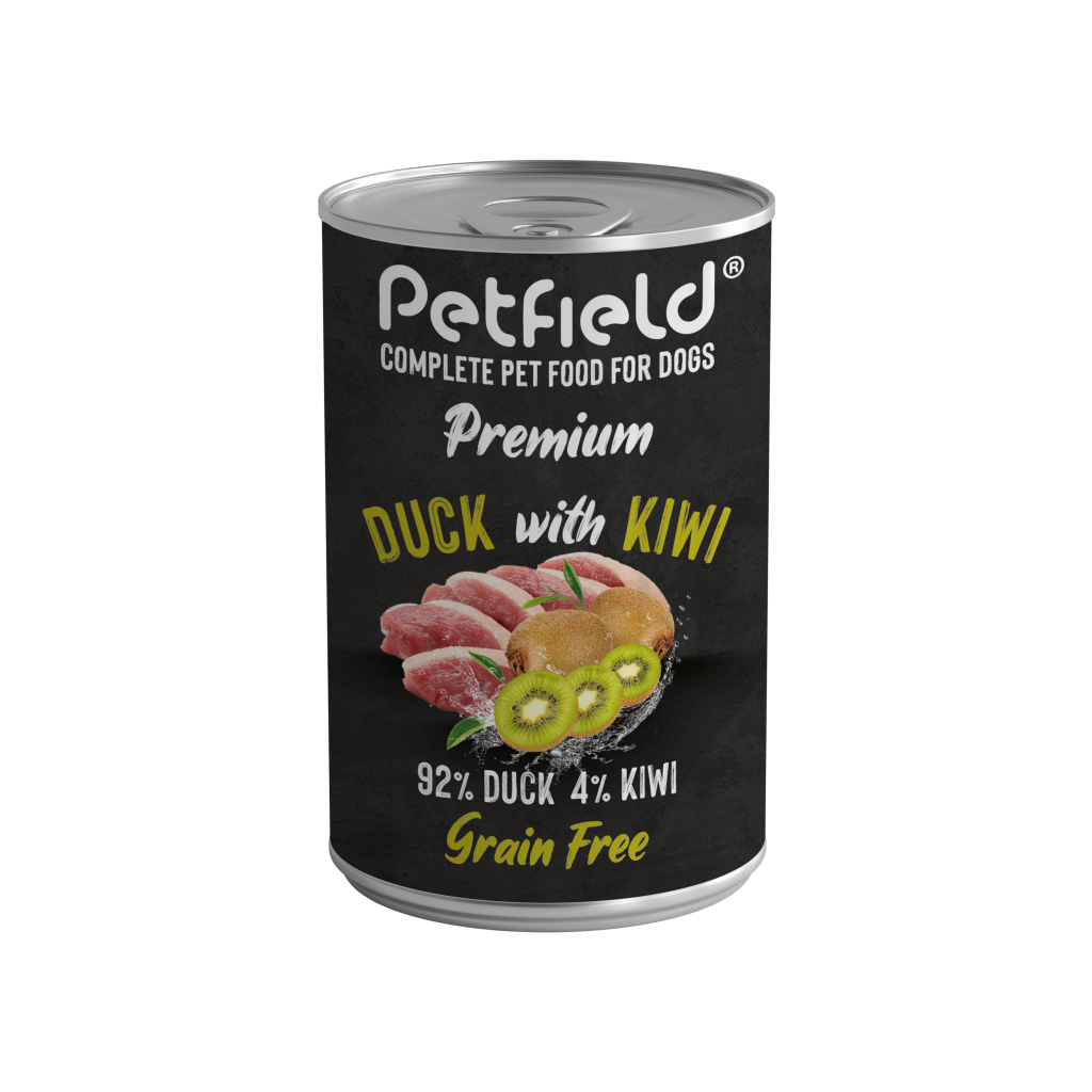 Petfield Wetfood Dog Duck & Kiwi 400g