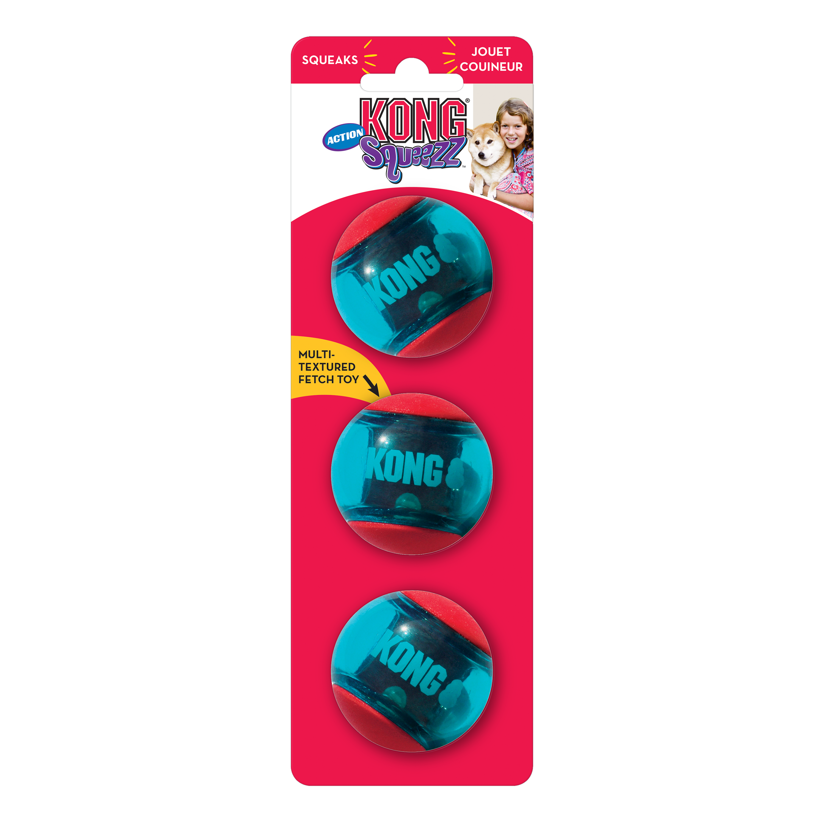 KONG SQUEEZZ BOLA DE AÇÃO VERMELHA
