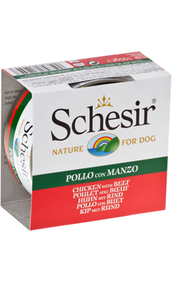 Schesir Dog Filete de Frango com Carne em Gelatina | Wet (Lata) | 10 x 150 g