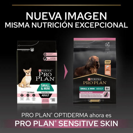 Purina Pro Plan Small & Mini Adult Sensitive Skin - Ração seca para cão adulto pequeno e mini com pele sensível - Salmão