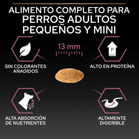 Purina Pro Plan Small & Mini Adult Sensitive Skin - Ração seca para cão adulto pequeno e mini com pele sensível - Salmão