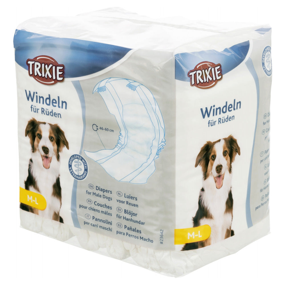 PAÑALES DESECHABLES TRIXIE PARA PERROS MACHOS | 12 UNIDADES