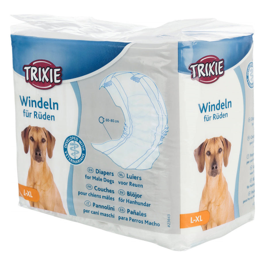 PAÑALES DESECHABLES TRIXIE PARA PERROS MACHOS | 12 UNIDADES