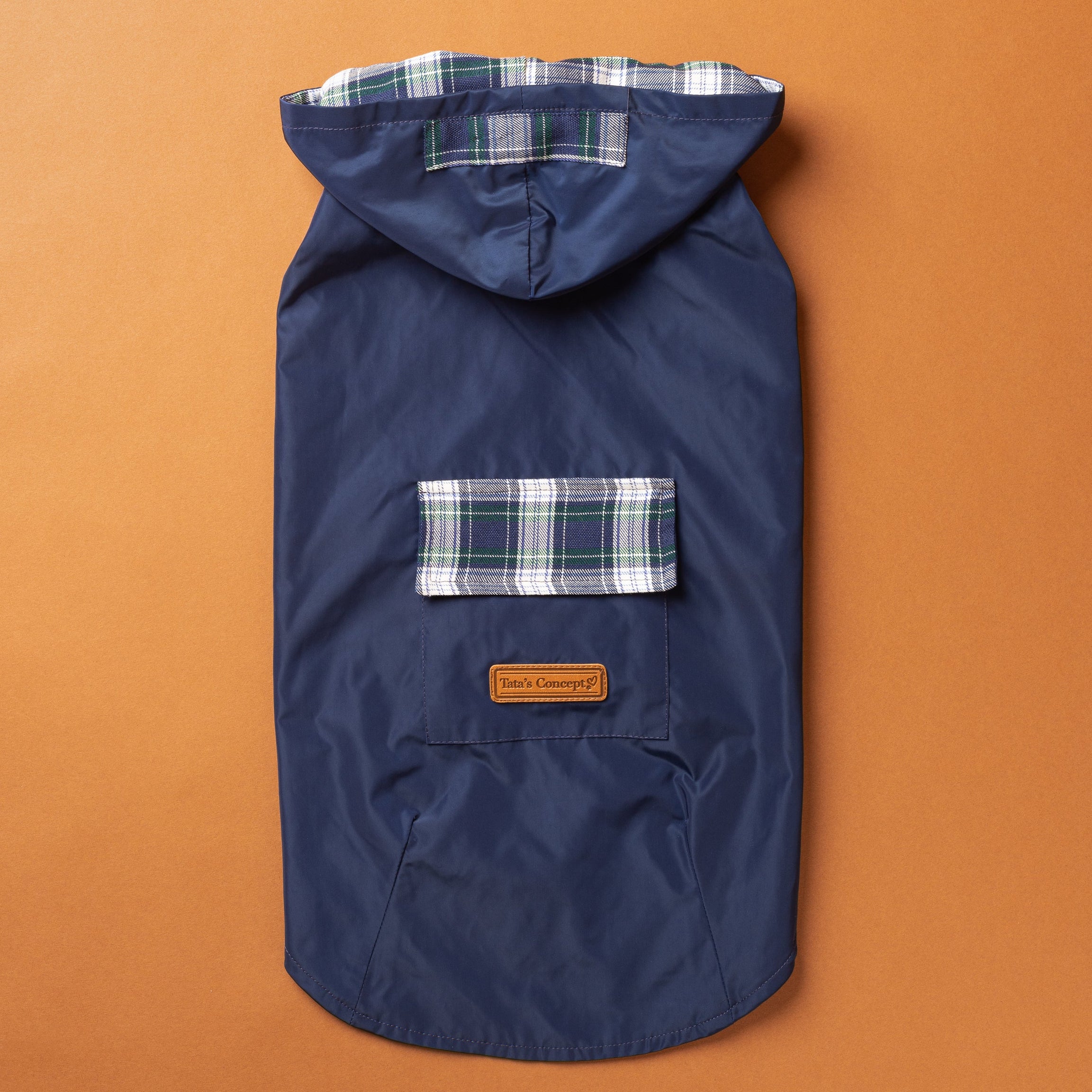 Gabardine Azul com capuz