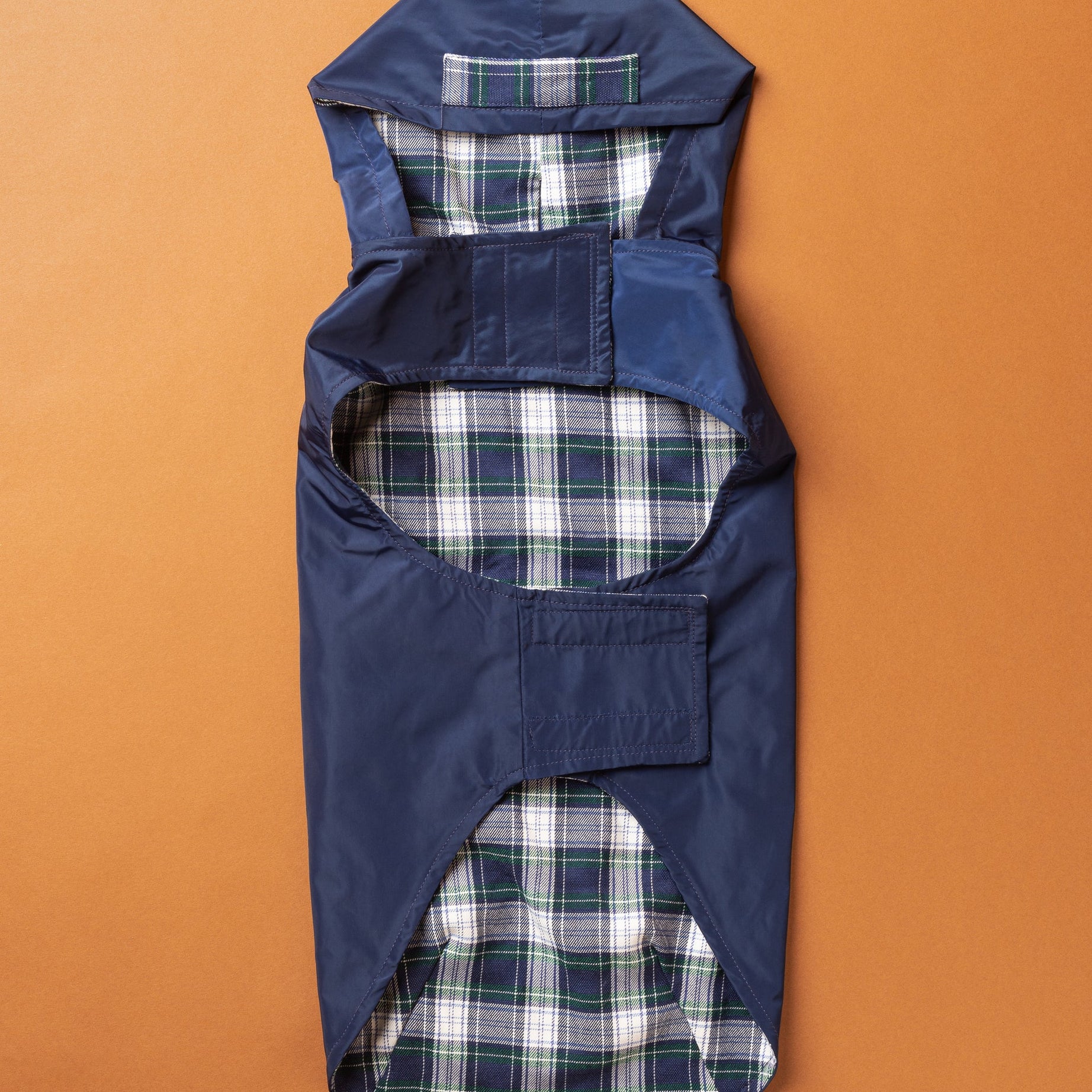 Blue Gabardine Coat with Hood, Tata's Concept ®️