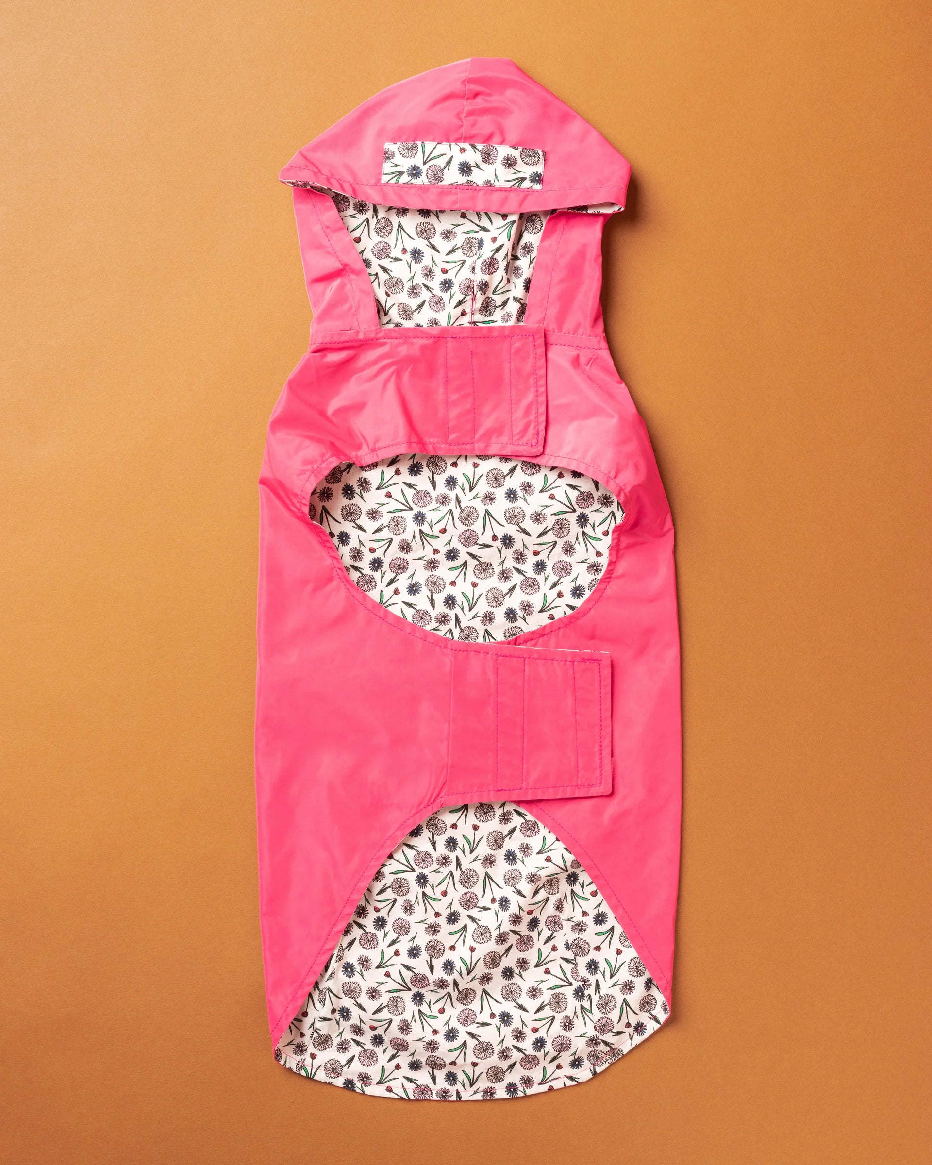 Pink Gabardine Trench Coat with Hood, Tata's Concept ®️
