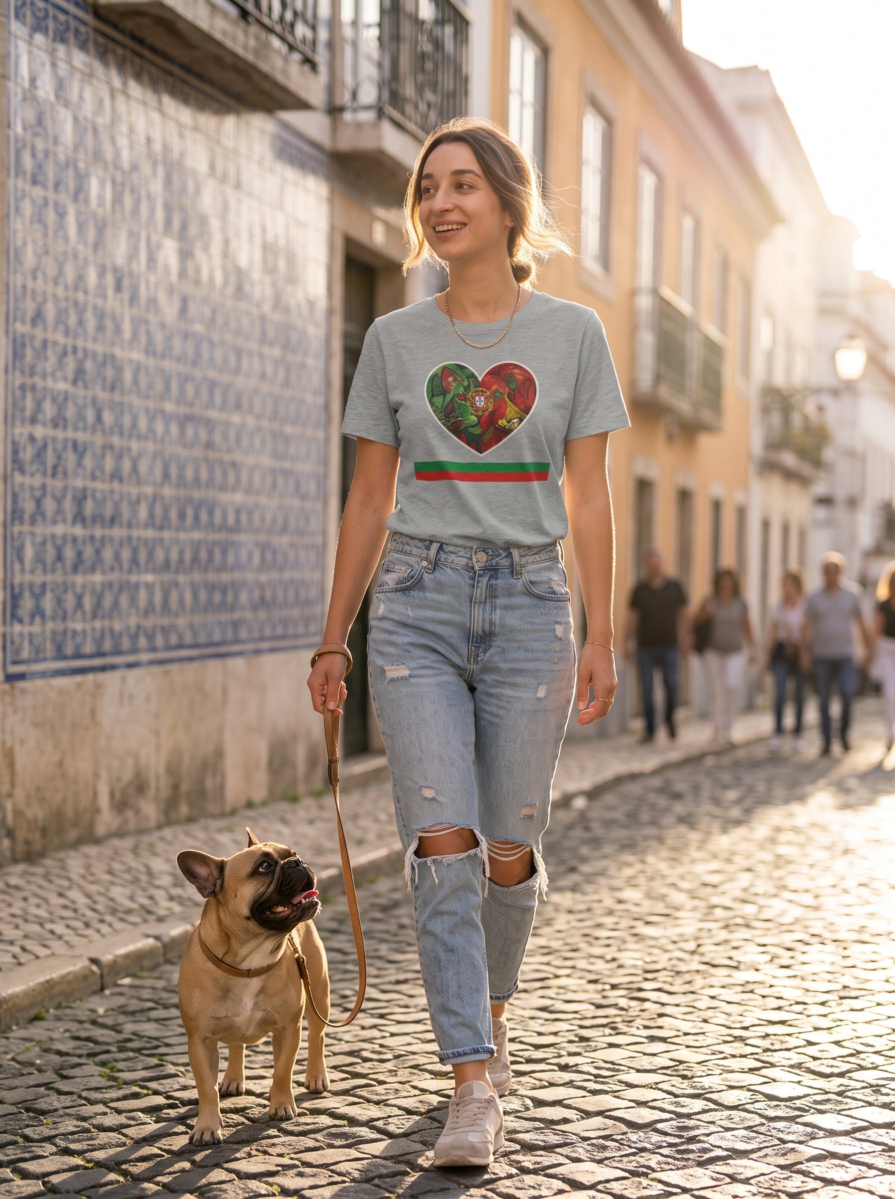 T-shirt feminina Amor aos animais Portugal - Coleção Picasso