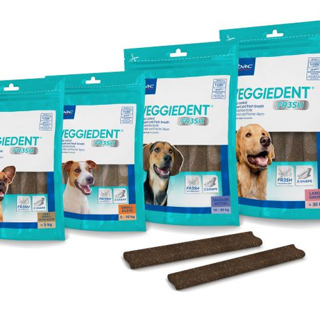 VIRBAC VEGGIEDENT FRESH DENTAL CHEWS FOR DOGS