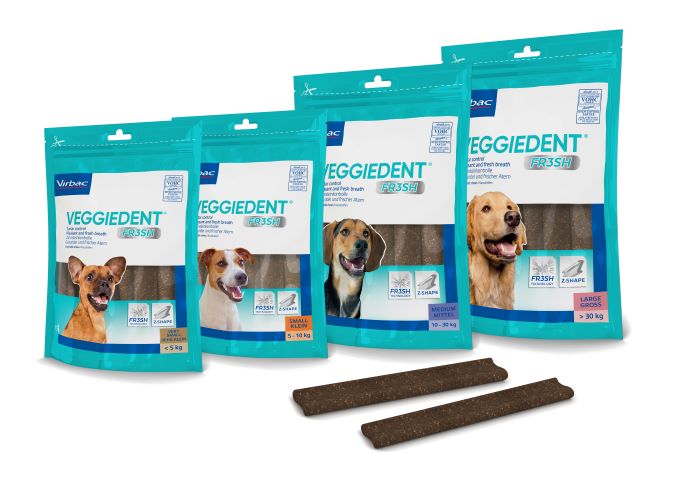 VIRBAC VEGGIEDENT FRESH DENTAL CHEWS FOR DOGS
