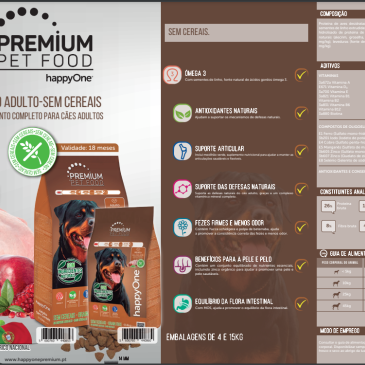 happyOne Premium Grain Free - Ração seca sem cereais para cão adulto