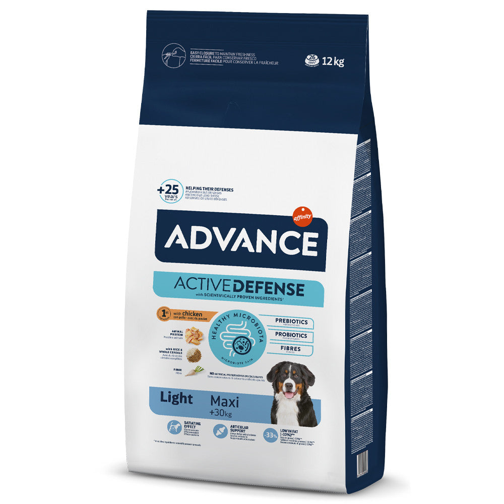 Advance Ração Cão Maxi Light Frango & Arroz | 12 kg - DOGGIE STORE