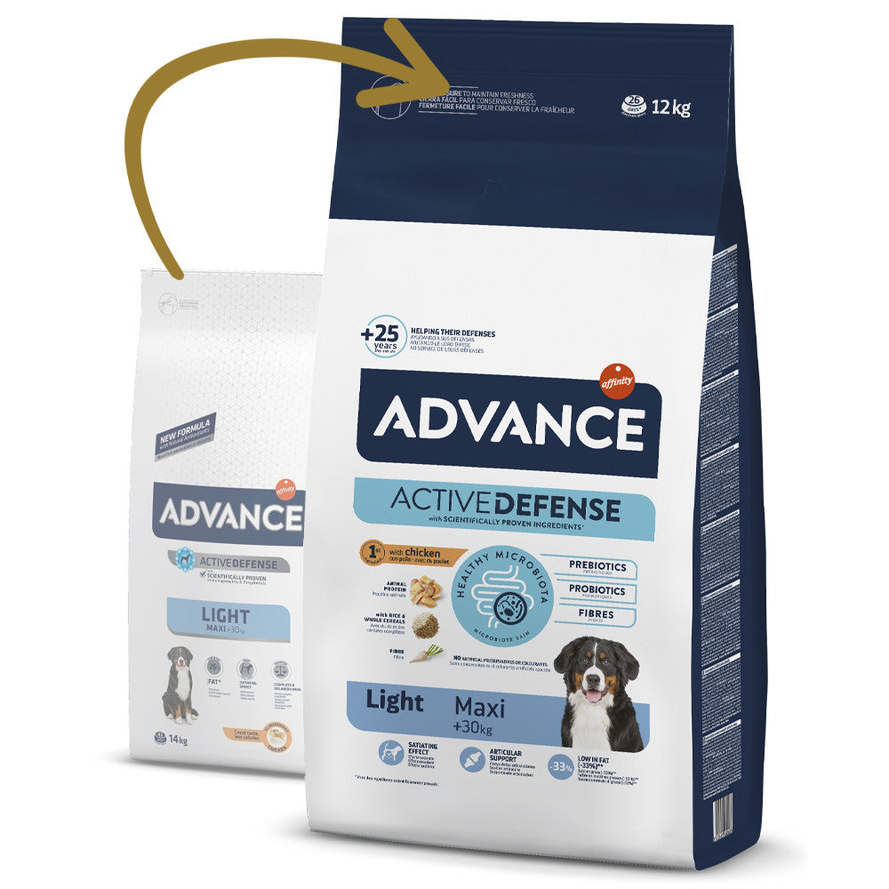 Advance Ração Cão Maxi Light Frango & Arroz | 12 kg - DOGGIE STORE