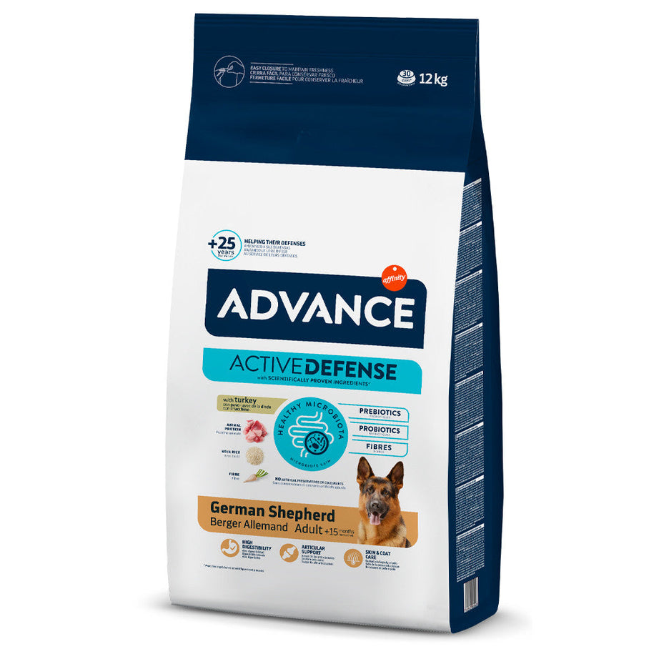 Advance Pastor Alemão - Ração seca para cão adulto de raça - Peru e arroz - DOGGIE STORE