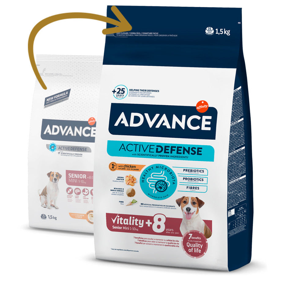 Advance Dog Mini Senior +8 Frango & Arroz - DOGGIE STORE