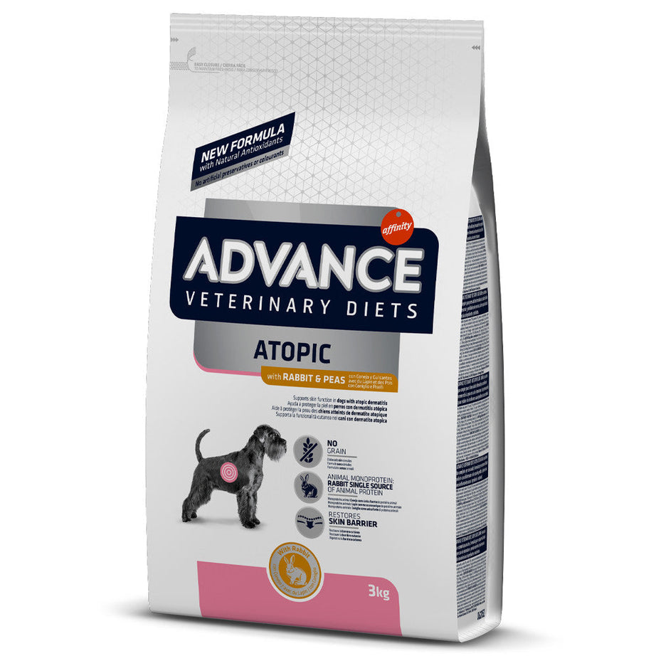 Advance VET Atopic - Ração seca para cão adulto com dermatite - Coelho e ervilha - DOGGIE STORE