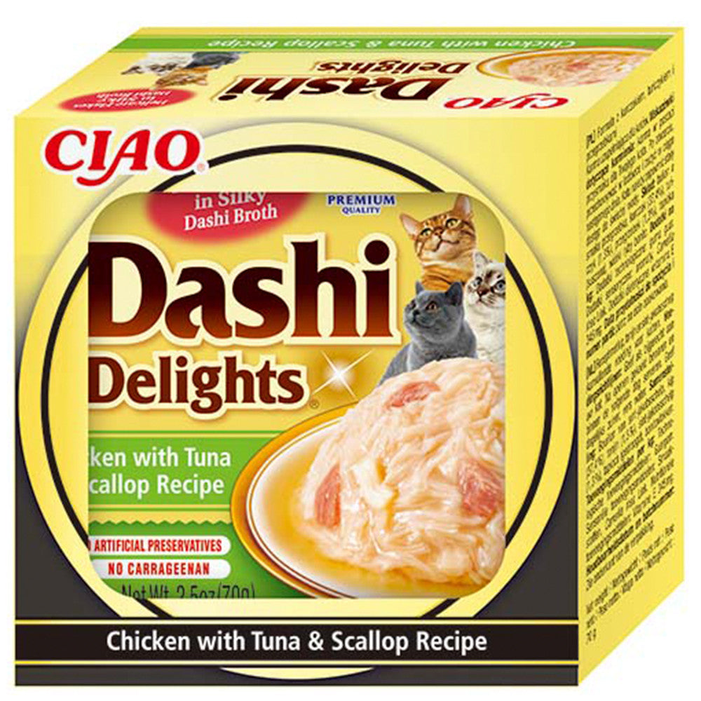 Chicken, Tuna & Scallop Wet Cat Food - Dashi Delights - Churu