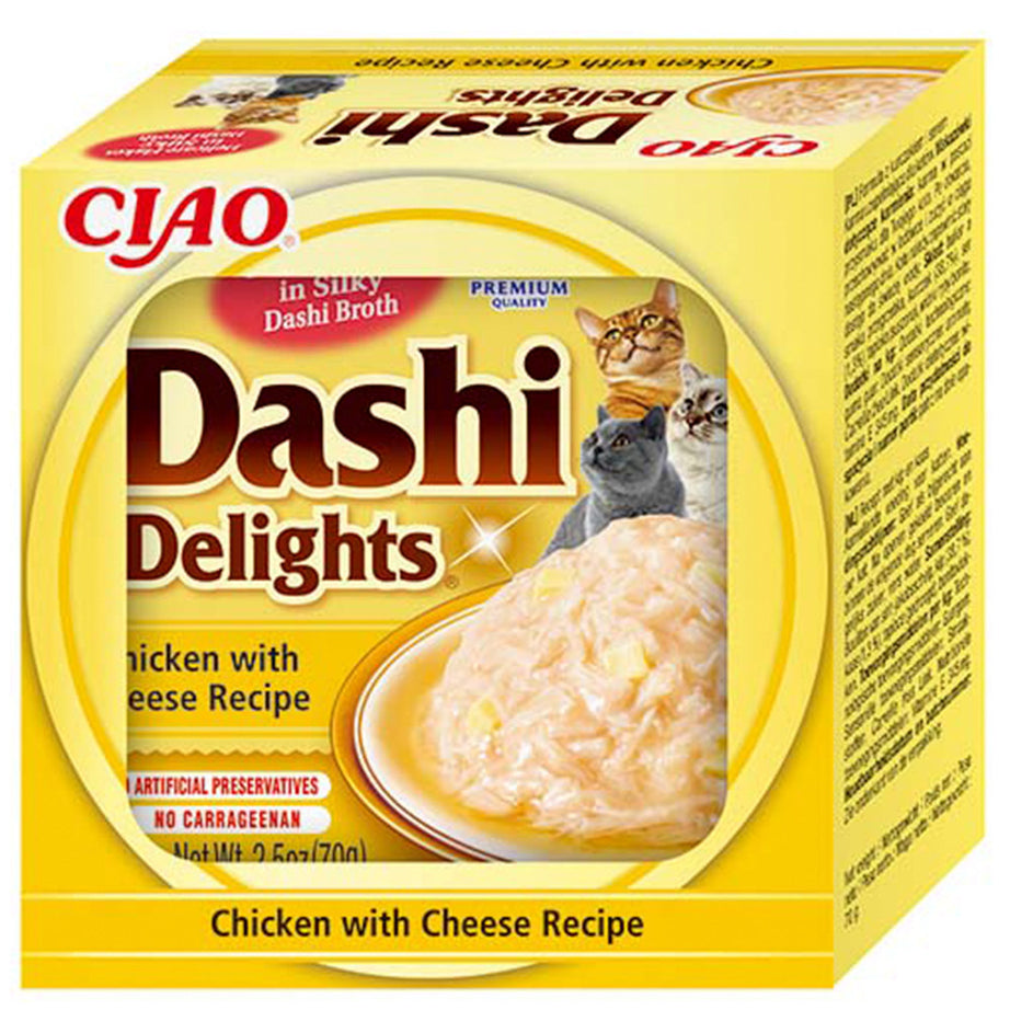 Alimento húmido de frango com queijo para gato - Dashi Delights - Churu
