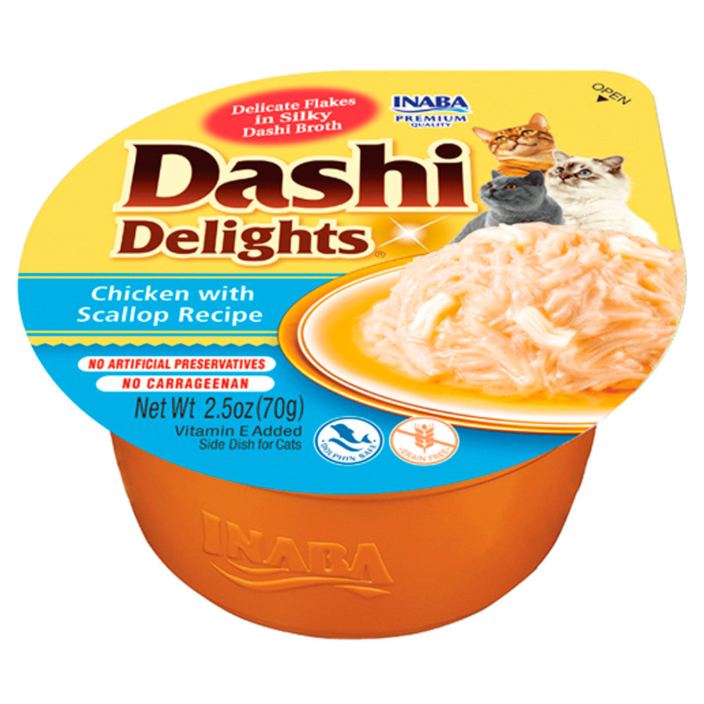 Chicken and Scallop Wet Cat Food - Dashi Delights - Churu