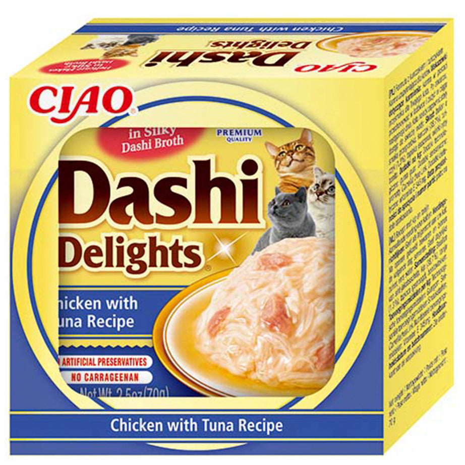 Alimento húmido de frango e atum para gato - Dashi Delights - Churu