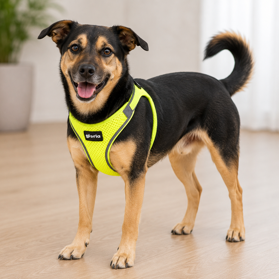Peitoral GLORIA Trek Star para cão | Amarelo