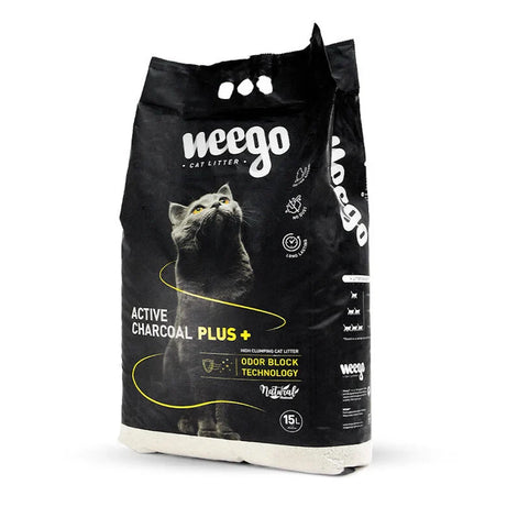 Areia aglomerante para gatos | Weego™ Cat Litter Active Charcoal PLUS+