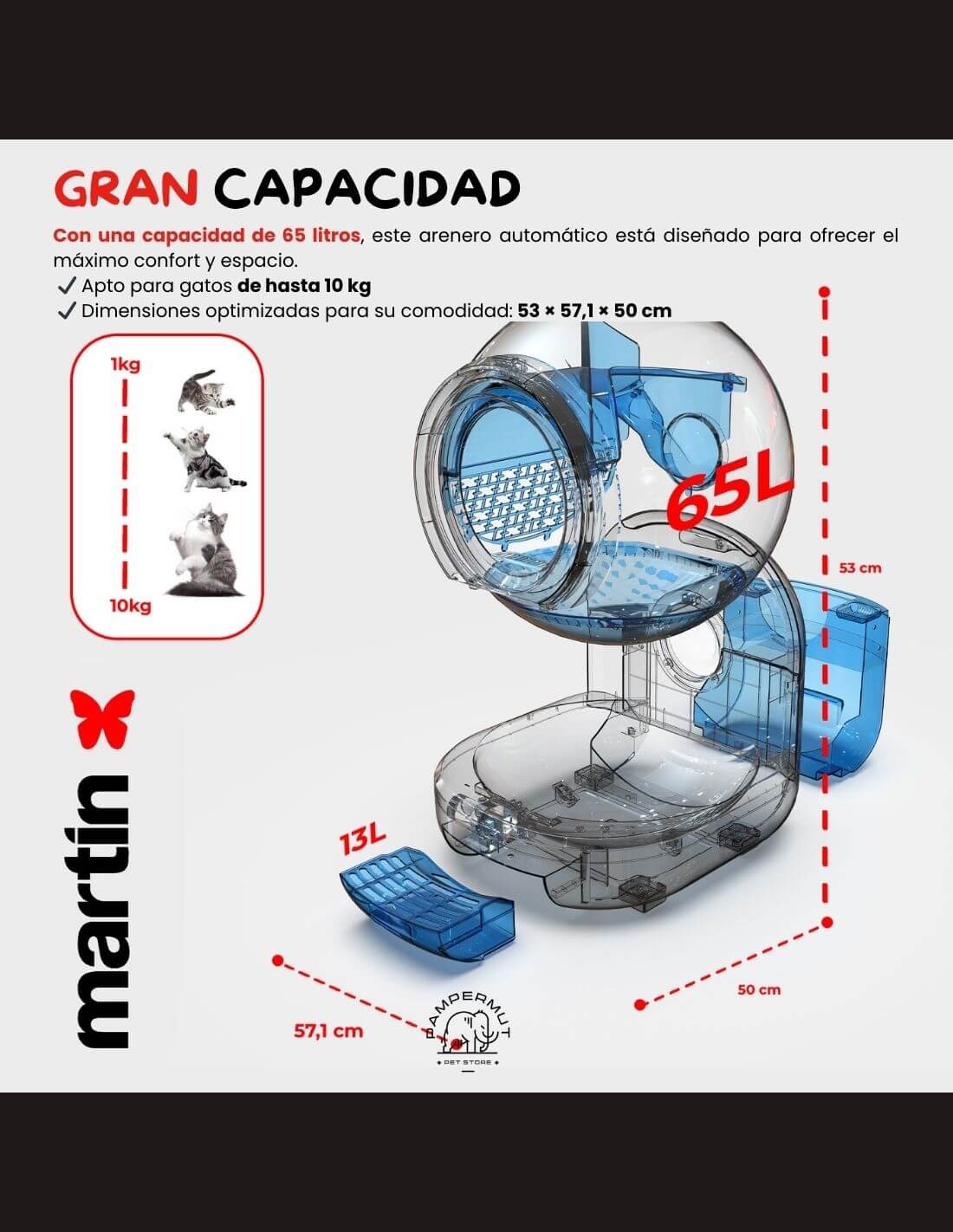 WC Automático Autolimpante Martin Sellier 65 L