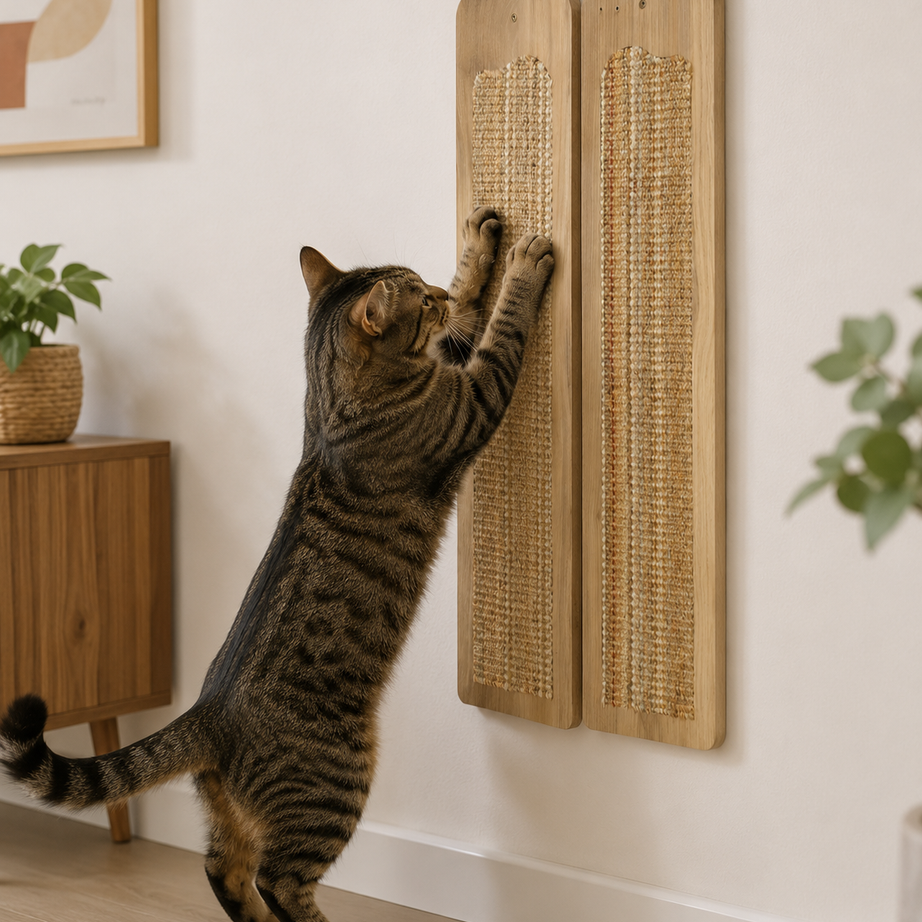 Arranhador Boreal para gato de Parede - MDF com Sisal - 2 Posições (30 x 1 x 60cm)