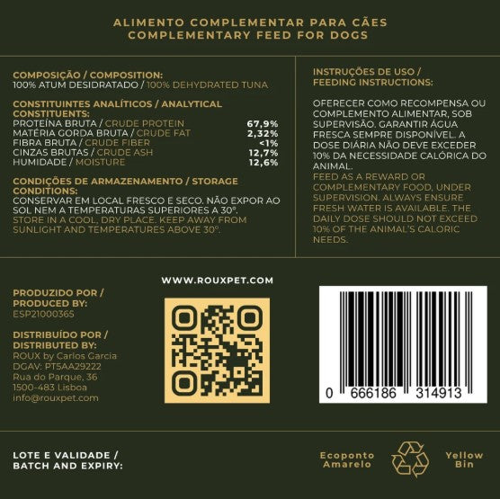 ROUX Snack de Atum Desidratado para Cão | 60 g