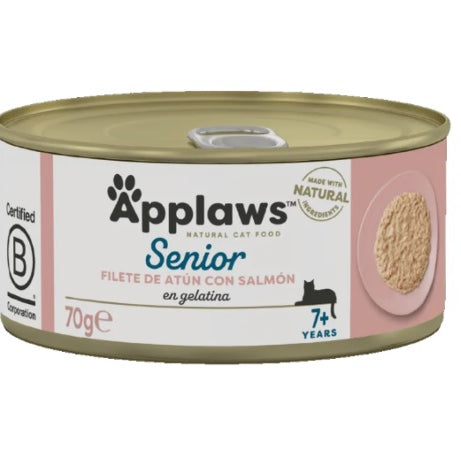Applaws - Ração húmida para gatos Sénior | Filete de Atum com Salmão