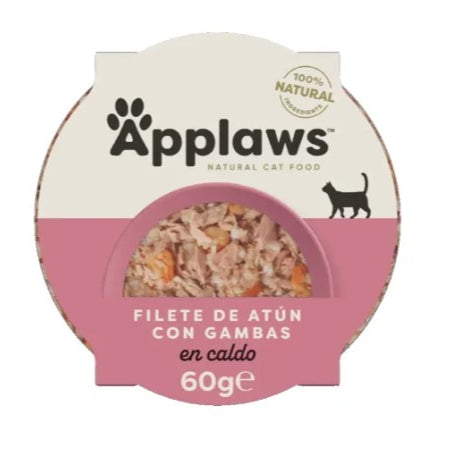 Applaws - Ração húmida para gatos | Filete de Atum com camarão 60g