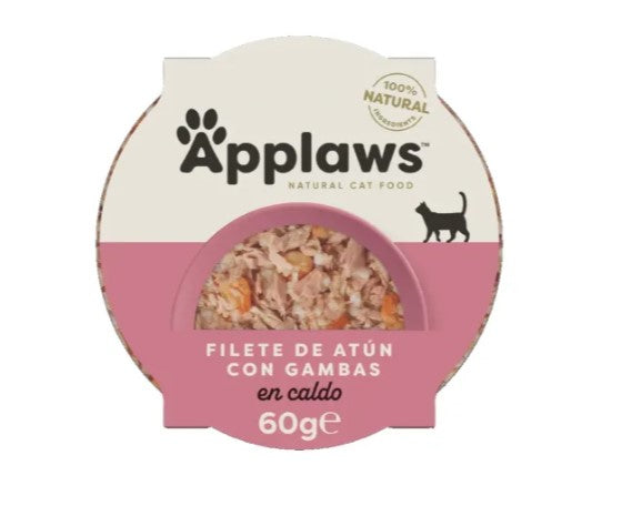 Applaws - Ração húmida para gatos | Filete de Atum com camarão 60g