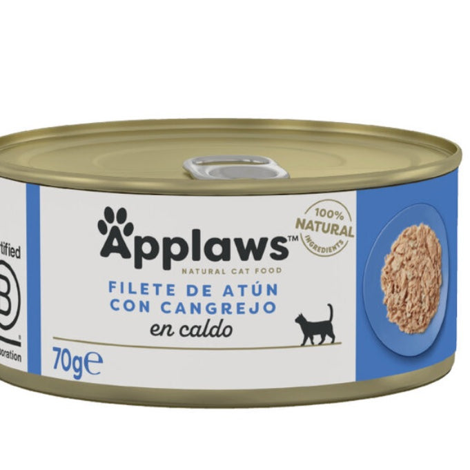 Applaws - Ração húmida para gatos | Filete de Atum com Caranguejo