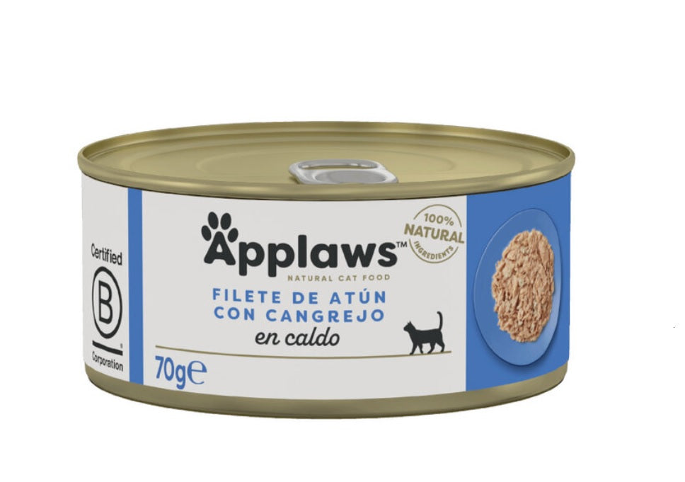 Applaws - Ração húmida para gatos | Filete de Atum com Caranguejo