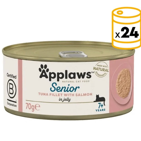 Applaws - Ração húmida para gatos Sénior | Filete de Atum com Salmão