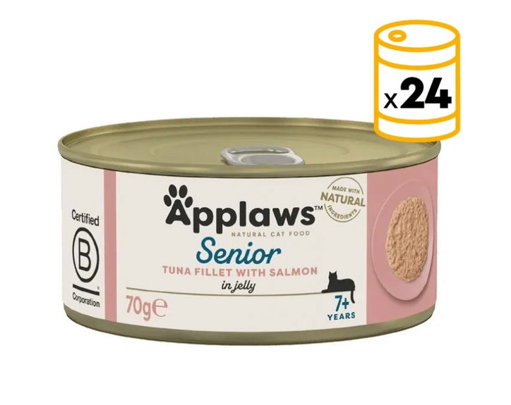 Applaws - Ração húmida para gatos Sénior | Filete de Atum com Salmão