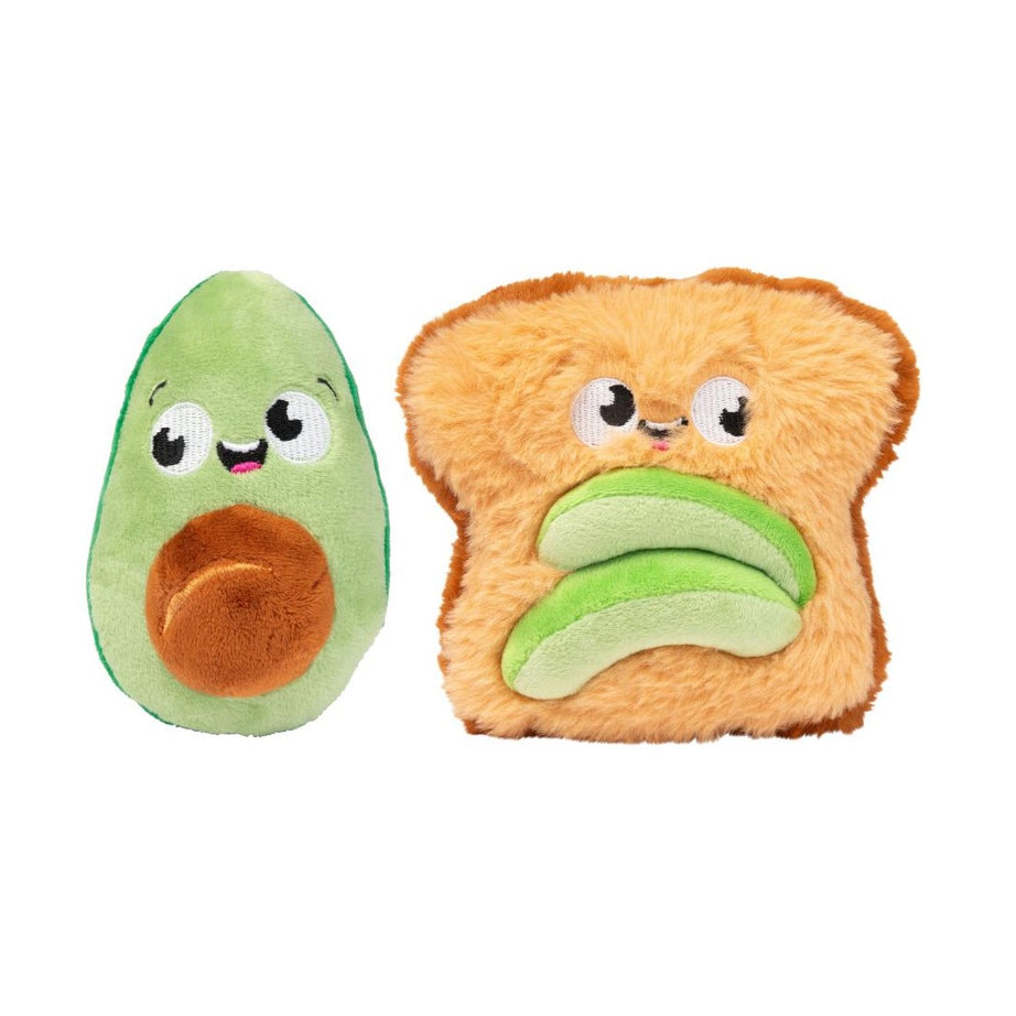 Brinquedo para Cão FuzzYard - Perfect Match - Avocado & Toast 2Pk