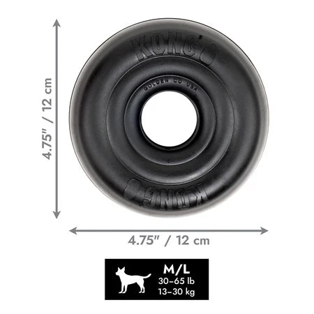 KONG Extreme Donut – Brinquedo de Borracha Natural para Mastigadores Fortes