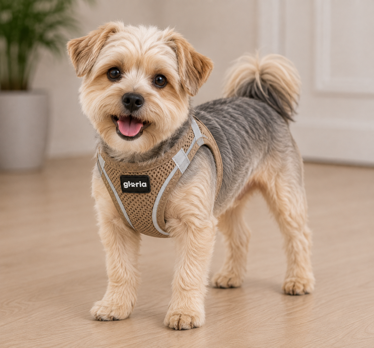 Peitoral GLORIA Trek Star para cão | Bege
