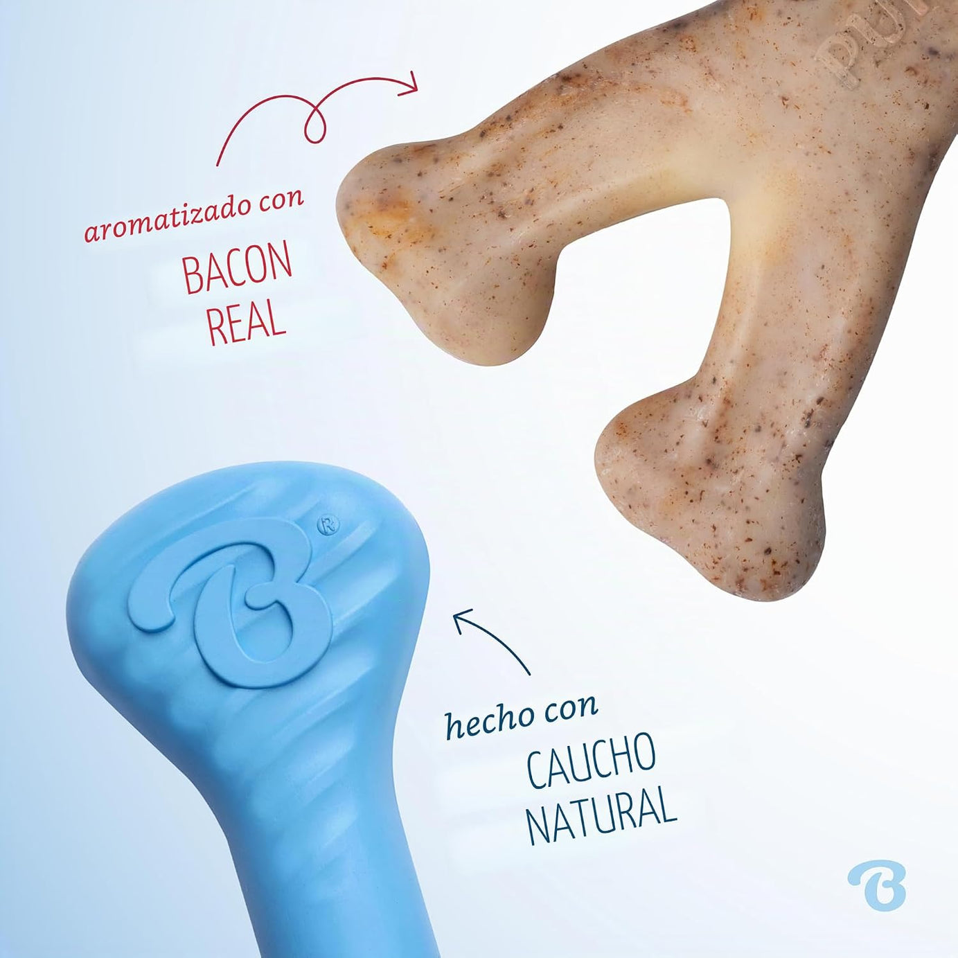 Benebone Puppy Pack de 2 – Brinquedos de Mastigação para Cachorros | Sabor a Bacon