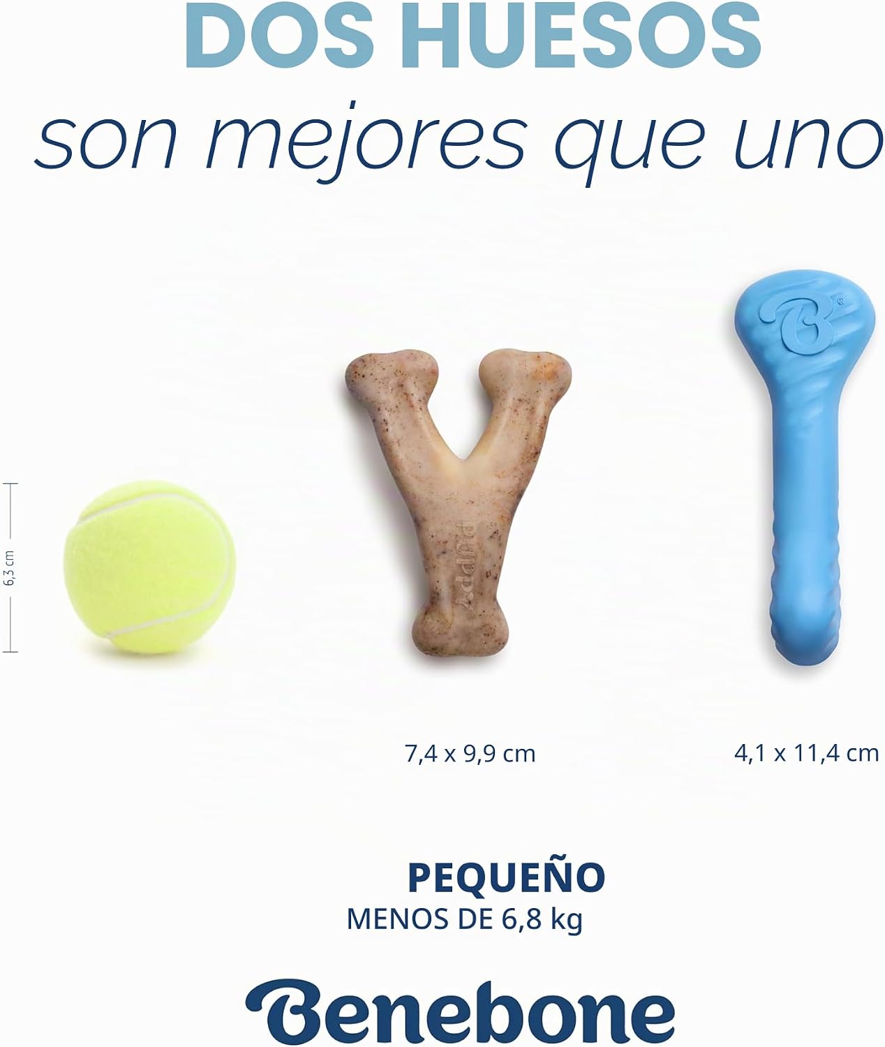 Benebone Puppy Pack de 2 – Brinquedos de Mastigação para Cachorros | Sabor a Bacon