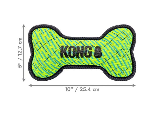 KONG Armor Bone M – Brinquedo Resistente para Cães com Som e Detalhes Refletores