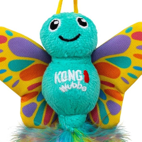KONG Wubba Borboleta – Brinquedo Interativo para Gatos com Erva-Gateira, Sons e Caudas com Penas