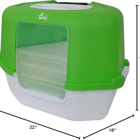 Cat Love WC de Canto Fechado para Gato – Verde