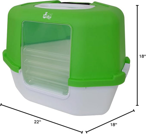 Cat Love WC de Canto Fechado para Gato – Verde