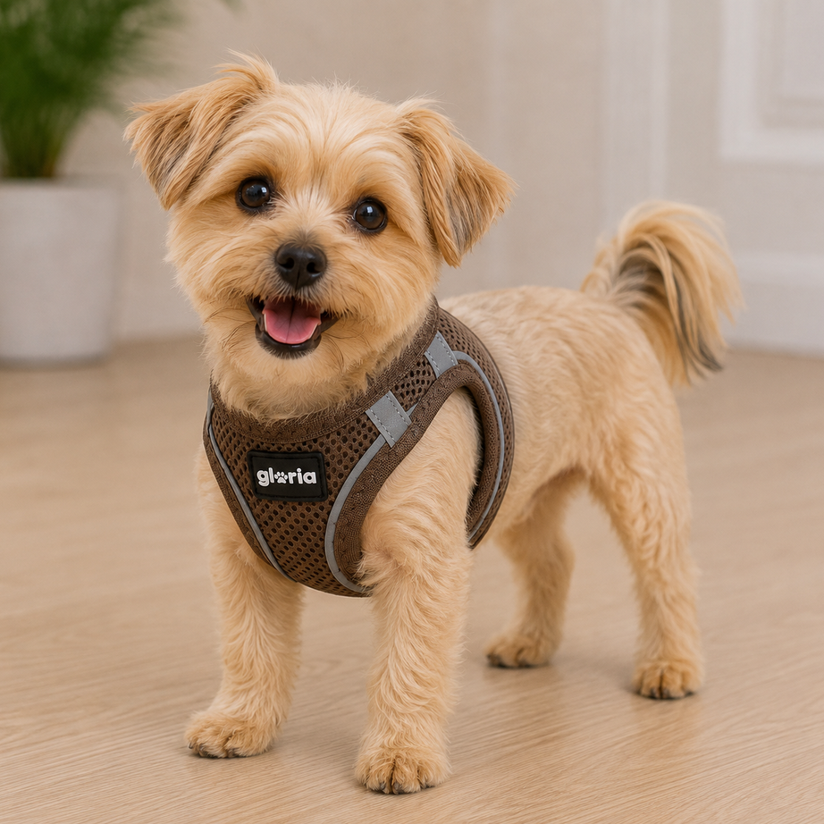 Peitoral GLORIA Trek Star para cão | Castanho