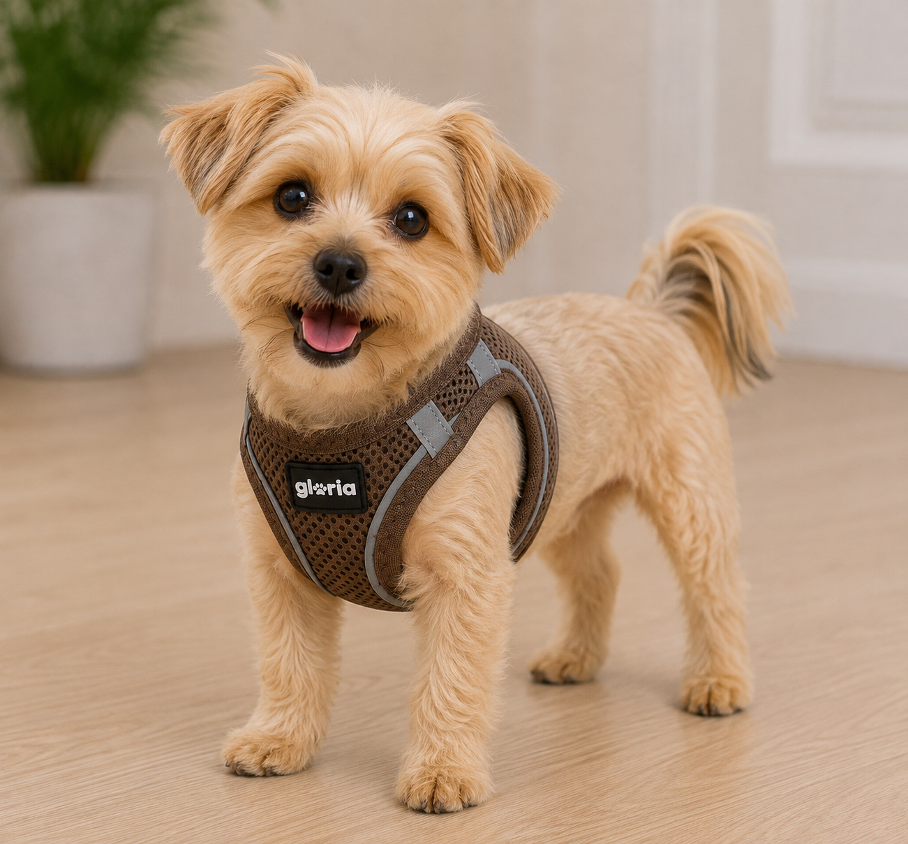 Peitoral GLORIA Trek Star para cão | Castanho