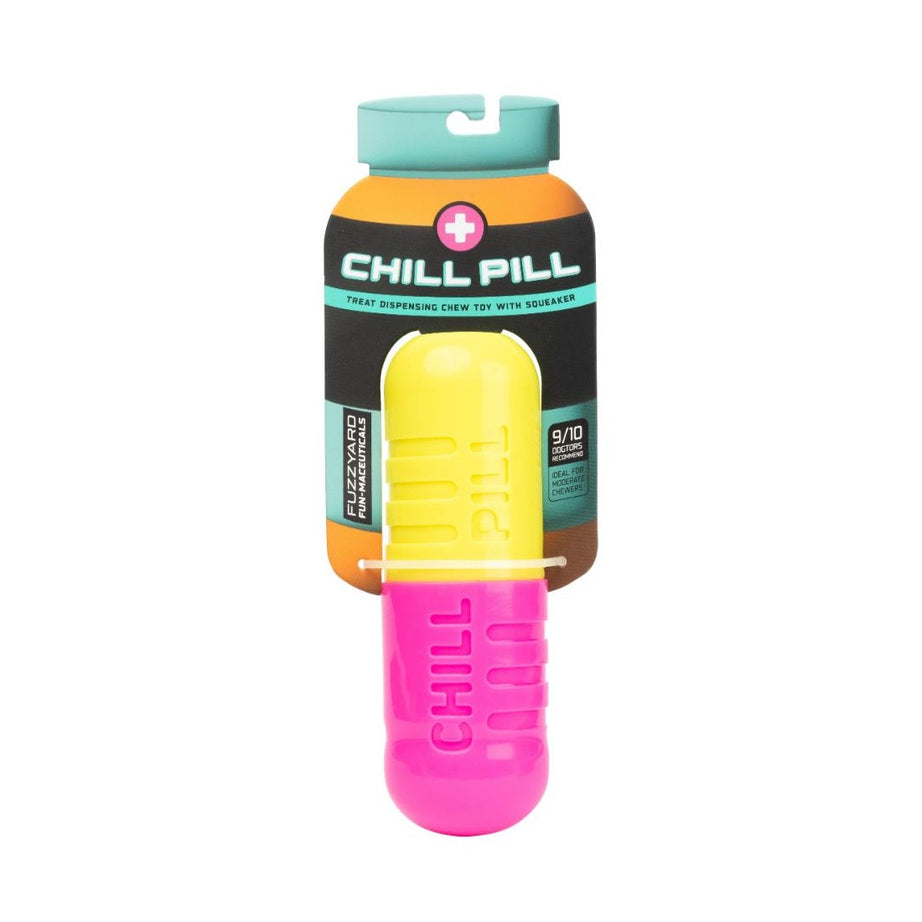 FuzzYard Brinquedo Interativo para Roer com Dispensador de Snacks – Chill Pill